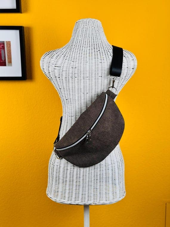 Cord Bauchtasche/-Gürteltasche mit beidseitigem...